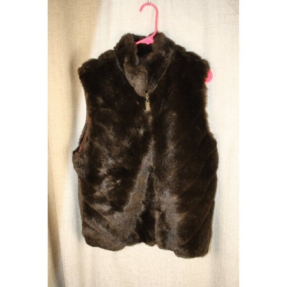 Women's JC Collection By Connie Faux Fur Vest - Picture 1 of 5